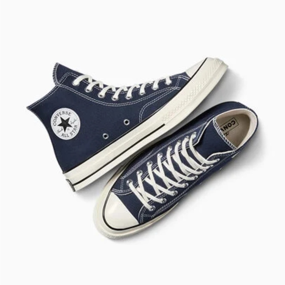 Converse Blue and White High-Top Sneakers Classic Design
